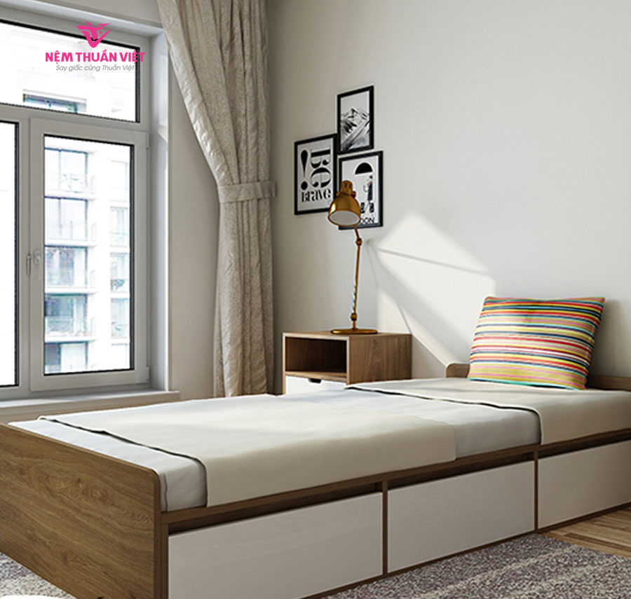 Với giường đơn đẹp gỗ công nghiệp hiện đại, bạn không chỉ tiết kiệm chi phí mà còn tôn lên phong cách thẩm mỹ cho phòng ngủ của mình. Với chất liệu gỗ công nghiệp cứng cáp, giường đơn sẽ trở thành điểm nhấn hoàn hảo và đảm bảo sự ổn định cho giấc ngủ của bạn.