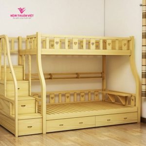 giường tầng gỗ ngủ mầu nâugtg05