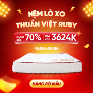 Nệm lò xo Thuần Việt Ruby