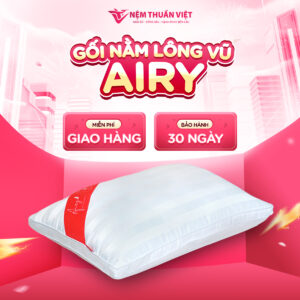 Gối Nằm Lông Vũ Airy Thuần Việt