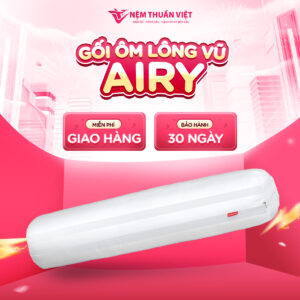 Gối Ôm Lông Vũ Airy Thuần Việt