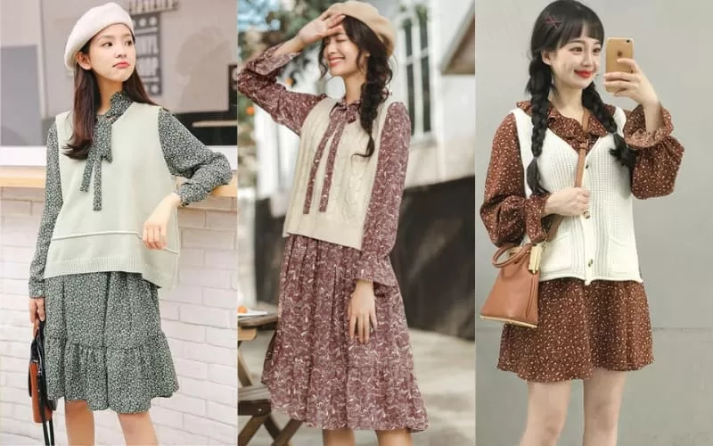 ORDER) Set váy + áo gile | Shopee Việt Nam