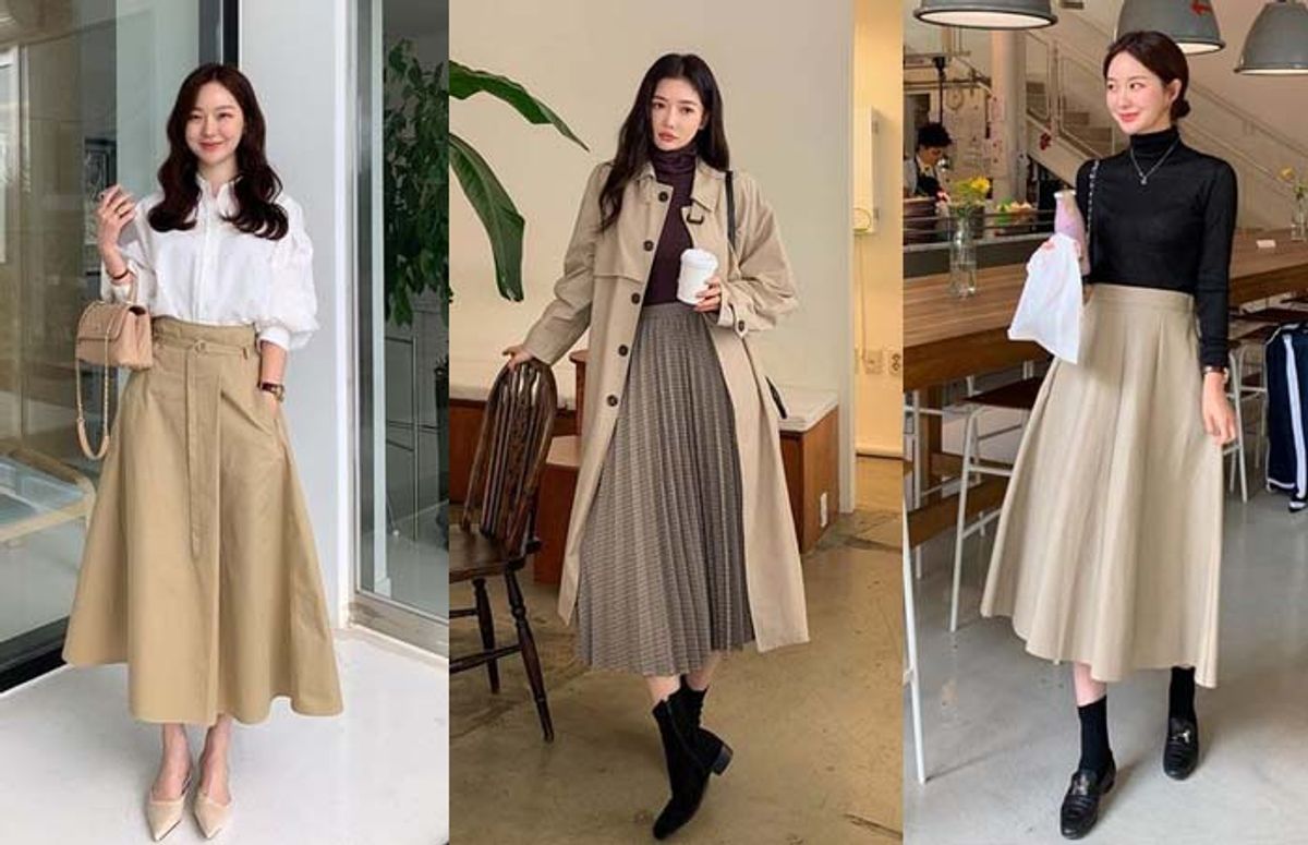 Chân váy đũi dài style Hàn Quốc Chân váy dài vintage Quảng Châu Đầm nữ -  khuyến mãi giá rẻ chỉ: 30.000 đ | Giảm giá mỗi ngày