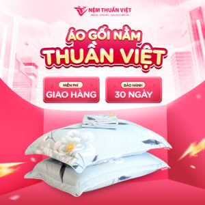Vỏ Áo gối nằm Thuần Việt - Lụa Thoáng Mát, Thấm Hút Mồ Hôi Tốt - Đa Dạng Họa Tiết