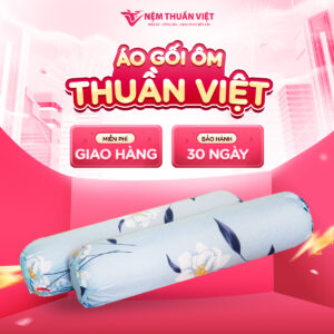 Vỏ Áo Gối Ôm Thuần Việt - Lụa Thoáng Mát, Thấm Hút Mồ Hôi Tốt - Đa Dạng Họa Tiết