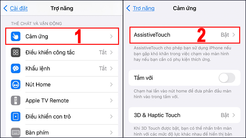 Cách bật và tắt nút home ảo trên iOS 13 trở lên