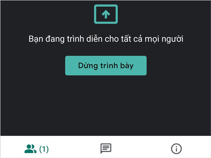 Chia sẻ màn hình trong Google Meet trên điện thoại