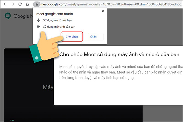 Chia sẻ màn hình trong Google Meet trên máy tính