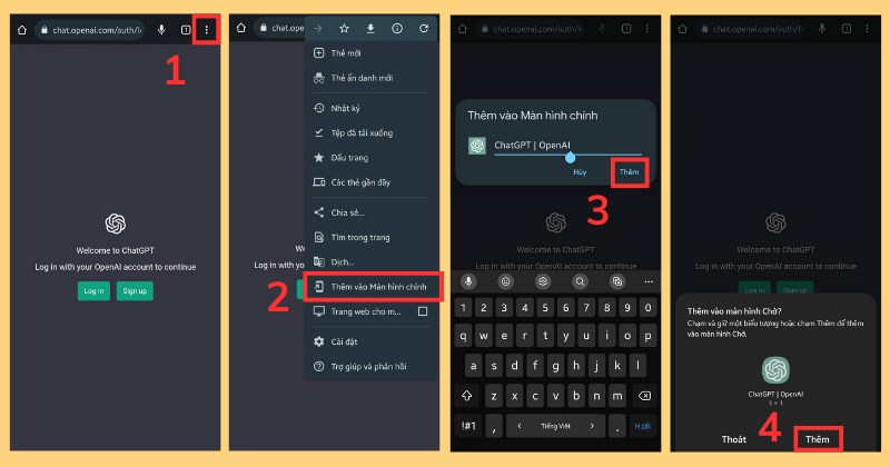 Hướng dẫn đăng nhập tài khoản Chat GPT trên android