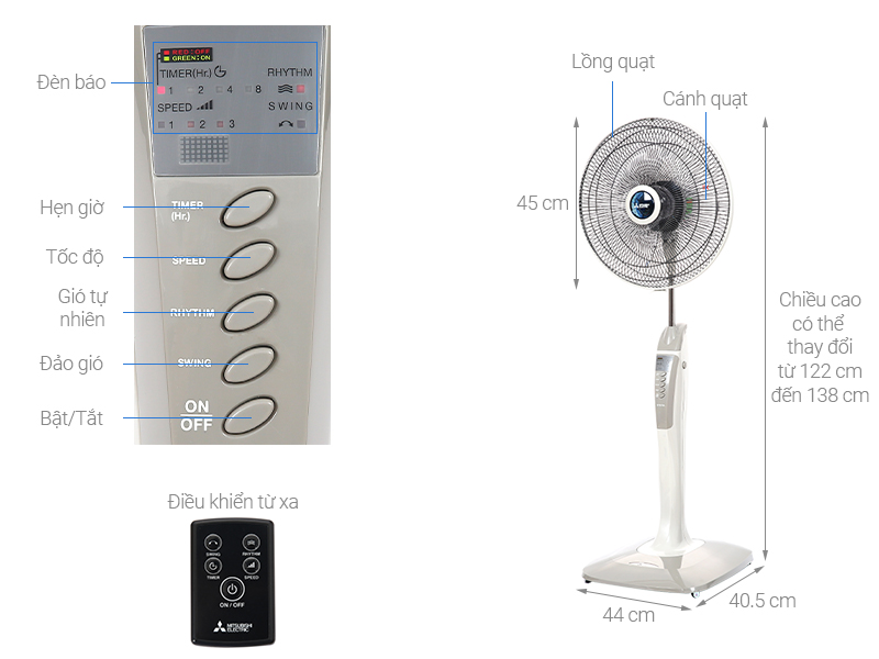 Quạt Đứng Mitsubishi Electric 3 Cánh