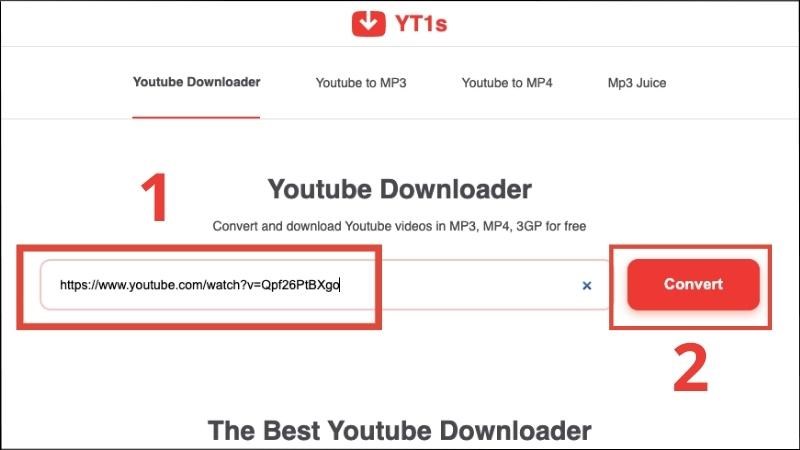 Sử dụng YT1s để tải video Youtube