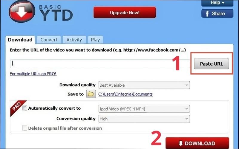 Sử dụng YTD Video Downloader để tải video