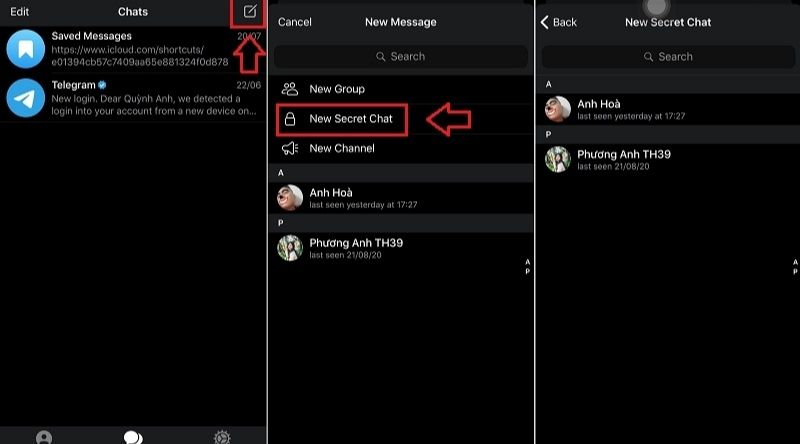 Tạo cuộc trò chuyện bí mật trên Telegram