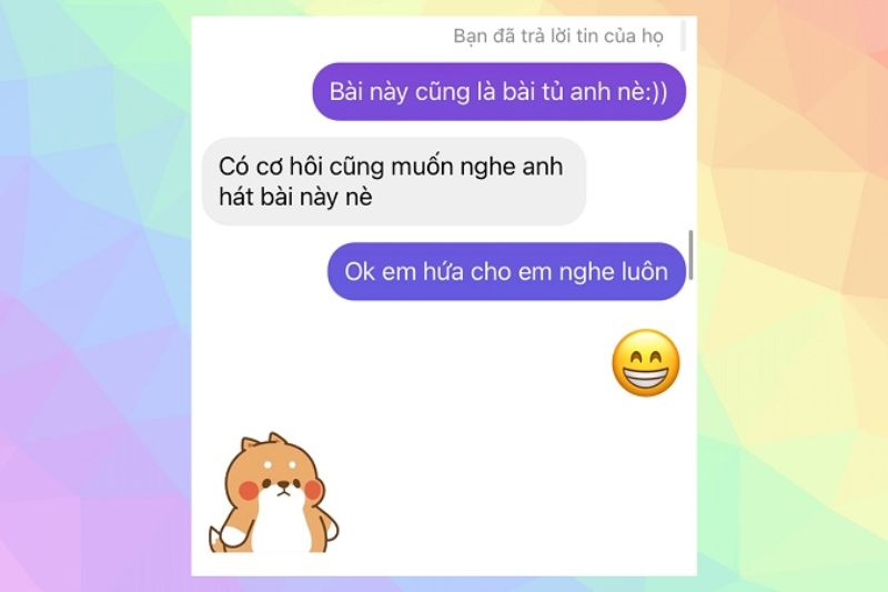 Tương tác với story của crush