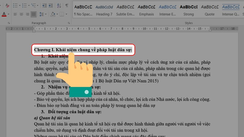 Xác định các nội dung cần có trong mục lục