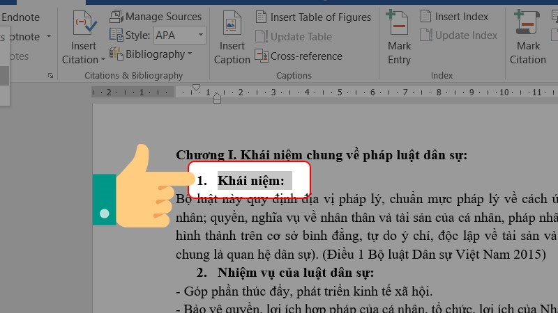 Xác định các tiêu đề lớn