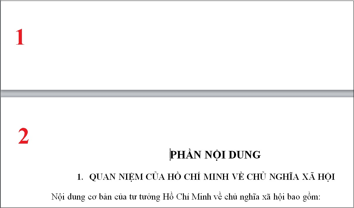 cách đánh số trang trong Word từ một trang bất kỳ