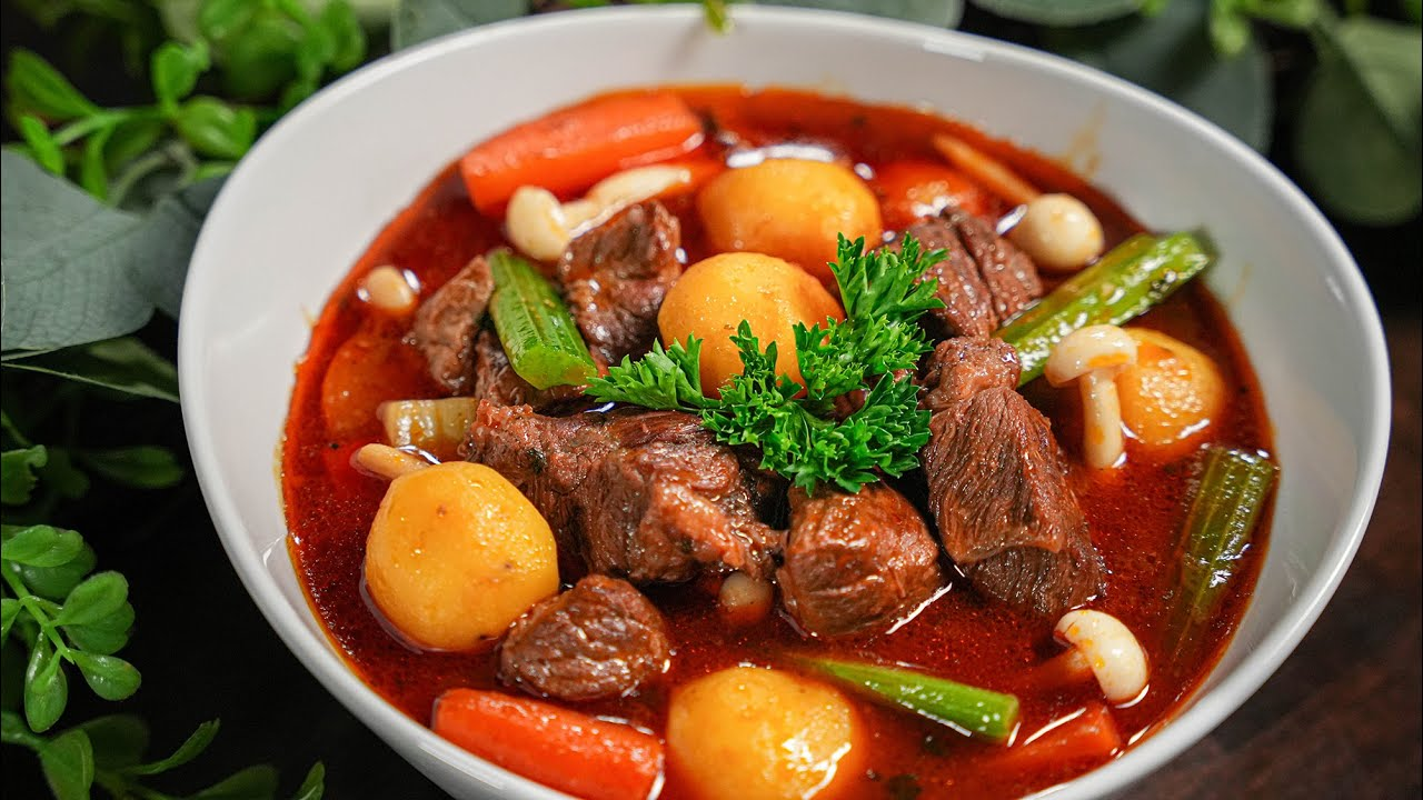 cách nấu bò kho với rau củ