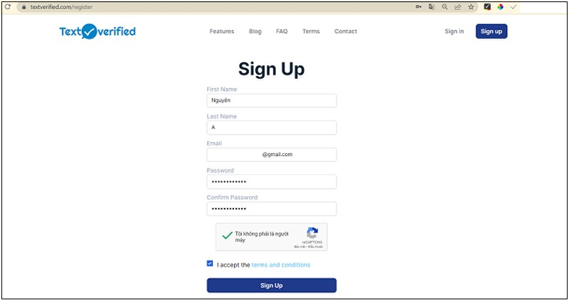 đăng ký Textverified tạo chat gpt