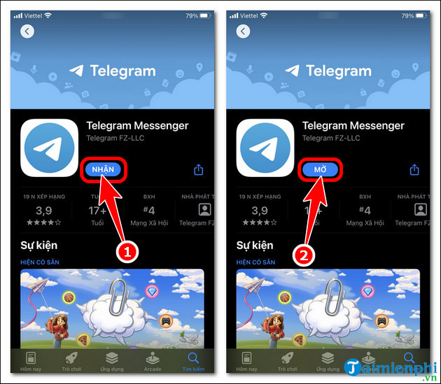 tải và cài đặt Telegram