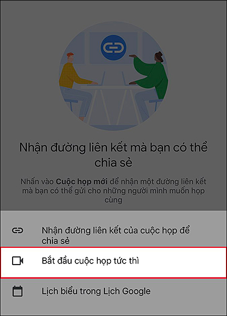 tạo phòng họp trên Google Meet