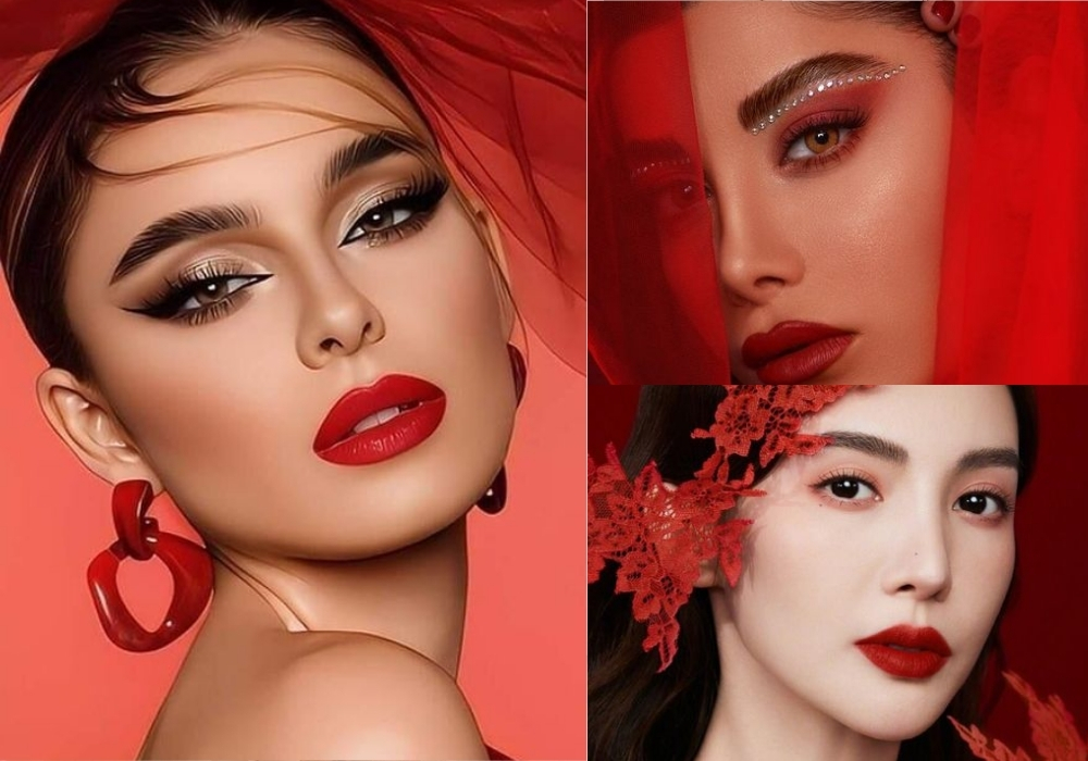 Tone makeup cá tính hợp với đồ đỏ