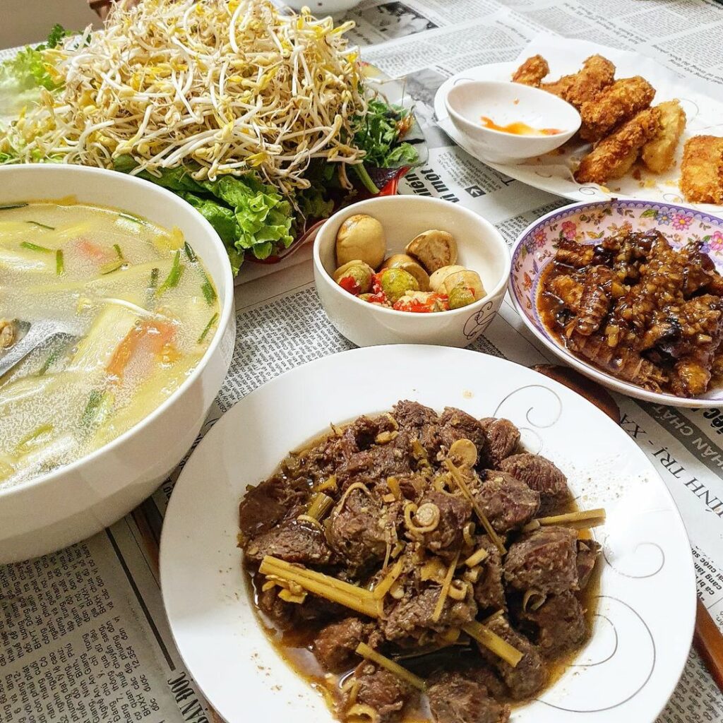 Thịt bò kho gừng sả