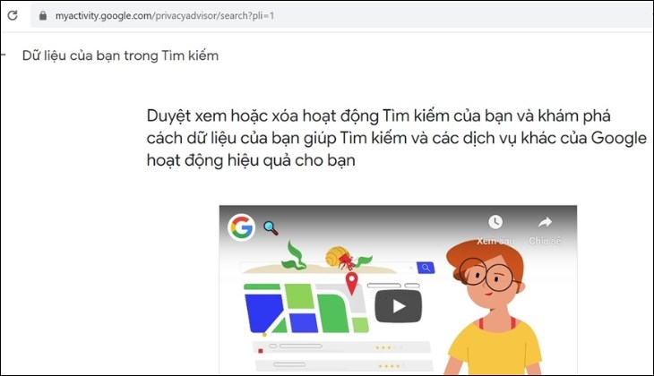 Xóa Hoạt Động Trên Google Account