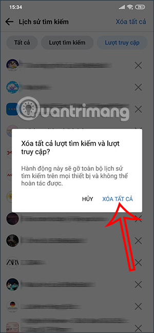 Xóa Lịch Sử Tìm Kiếm Facebook