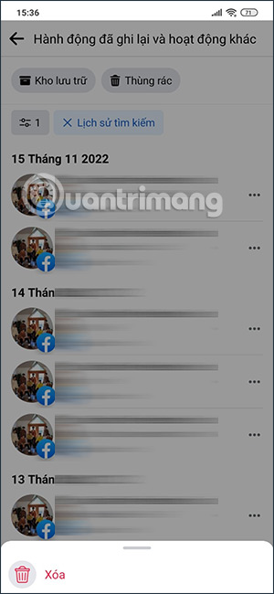 Xóa Lịch Sử Tìm Kiếm Facebook Qua Nhật Ký Hoạt Động