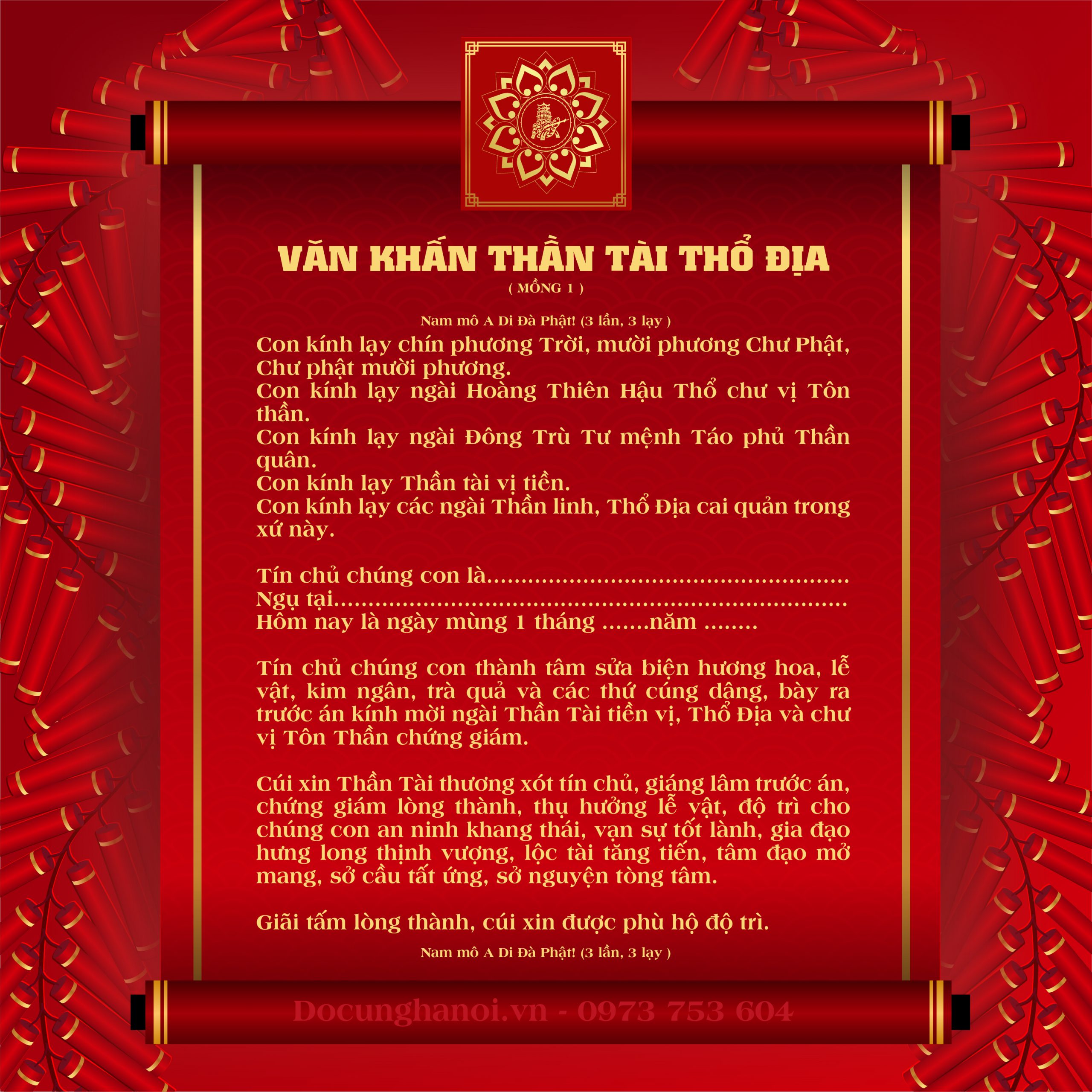 văn khấn thần tài