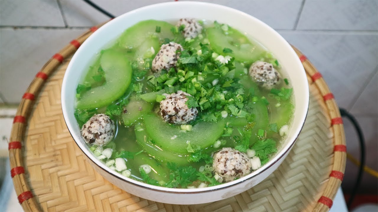 canh bí đao thịt bằm