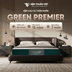 Nệm Cao Su Thiên Nhiên Thuần Việt Green Premier