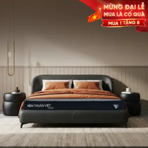 Nệm cao su Thuần Việt Titan Grey – Sạch êm, mát lạnh, nâng đỡ vượt trội