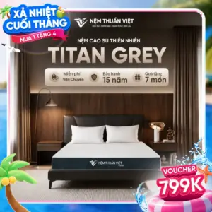 Nệm cao su Titan Grey