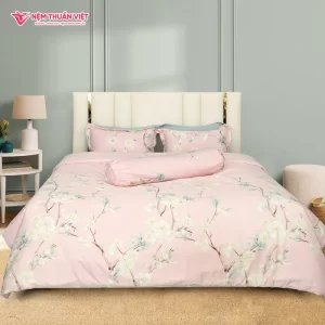 Bộ Ga Giường Mền Thuần Việt ECTC 02 – Lụa Thoáng Mát, Thấm Hút Mồ Hôi Tốt